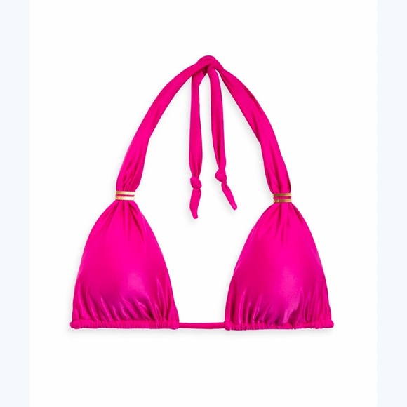 Vix Designer Swim Bia Triangle Bikini Top In Fuchsia M - Picture 1 of 4